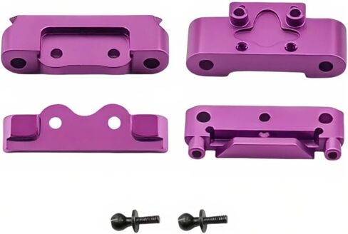 Front Bulkhead and Rear Pin Mounts Set Aluminum Meta for Losi Micro b Losi Micro t Upgrades Parts 1/24 1/28 Accessories Rc Car 2WD Buggy RTR LOS00007 Replacement (Purple) in Kuwait