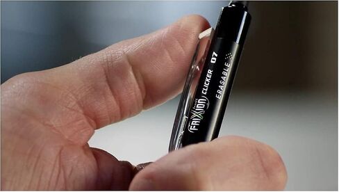 Frixion Clicker Retractable Retractable Ambes Point (.7mm) ألوان متنوعة من الحبر الأسود/الأزرق/الأحمر/الأخضر/الأرجواني 5-PK ؛ حزمة مع حقيبة قابلة لإعادة الاستخدام البلاستيكية in Kuwait