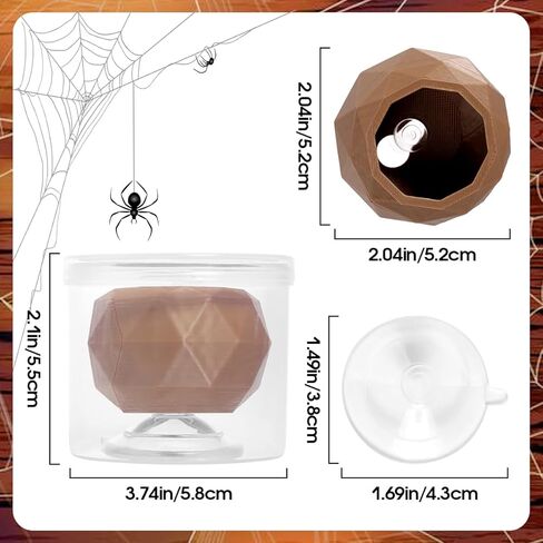 بيت مخفي عنكبوت قافز للحيوانات الأليفة، حاوية عنكبوت قافز، مخابئ للزواحف، أرجوحة عنكبوتية مع كوب شفط، حاوية عنكبوت حيوان أليف وضفدع لإخفاء ألعاب تسلق الكهف in Kuwait