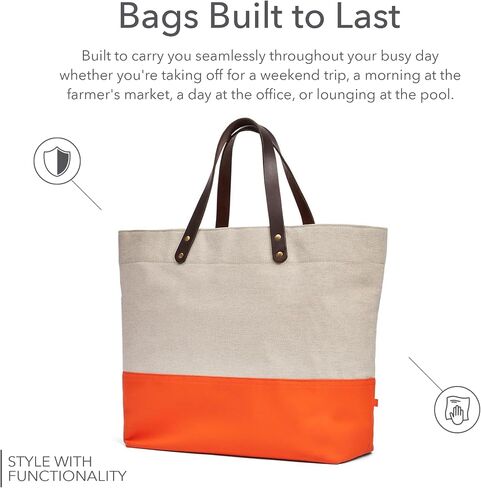 Sunbrella 1961 Tote Bag | Durable, Water & Stain Resistant | Fits 13" Laptop | Recycled Material | For Business & Travel | Sunset in Saudi Arabia
