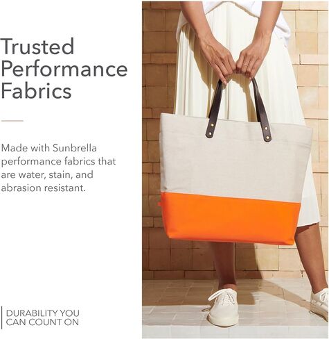 Sunbrella 1961 Tote Bag | Durable, Water & Stain Resistant | Fits 13" Laptop | Recycled Material | For Business & Travel | Sunset in Saudi Arabia