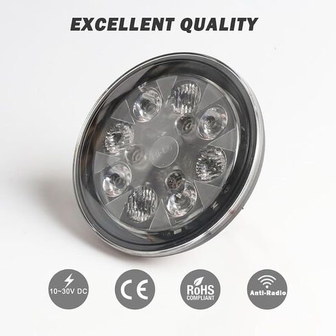 مصباح عمل LED مستدير مختوم 12 فولت مصباح زراعي Hi-lo متوافق مع John Deeretractor 1020، 1040، 1120، 1130، 1140، 1520، 1530، 1630، 1640 للزراعة الخفيفة للطرق الوعرة in Saudi Arabia