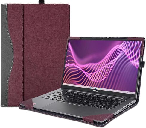 حالة تغطية الكمبيوتر المحمول لـ Dell Latitude 5440 5430 5420 5431 5421 7430 7420 [ليس للموديلات الأخرى] ، 2 في 1 بوغ غلاف دفتر من الجلد (Latitude 7430 7420 ، بورغوندي) in Kuwait