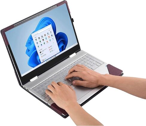 حالة تغطية الكمبيوتر المحمول لـ Dell Latitude 5440 5430 5420 5431 5421 7430 7420 [ليس للموديلات الأخرى] ، 2 في 1 بوغ غلاف دفتر من الجلد (Latitude 7430 7420 ، بورغوندي) in Kuwait