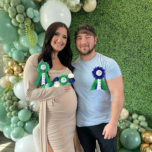 Cloud Baby Shower Maternity Sash Kit - Cloud Theme Baby Shower Belly Belt and Mom to Be & Dad to Be Corsage Pins, New Parents Pregnancy Photo Props Party Supplies in Kuwait