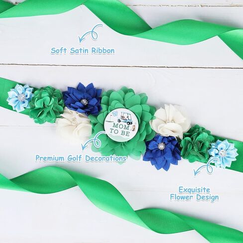 Cloud Baby Shower Maternity Sash Kit - Cloud Theme Baby Shower Belly Belt and Mom to Be & Dad to Be Corsage Pins, New Parents Pregnancy Photo Props Party Supplies in Kuwait