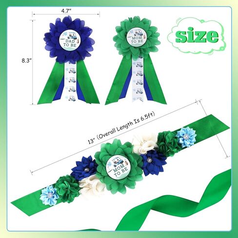 Cloud Baby Shower Maternity Sash Kit - Cloud Theme Baby Shower Belly Belt and Mom to Be & Dad to Be Corsage Pins, New Parents Pregnancy Photo Props Party Supplies in Kuwait