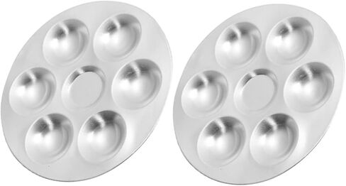 2 PCS الصباغ الصباغ الصباغ الصباغ الصباغية من الفولاذ المقاوم للصدأ لوحات ألوان للطلاب الفنانين والمشاريع الفنية DIY in Saudi Arabia