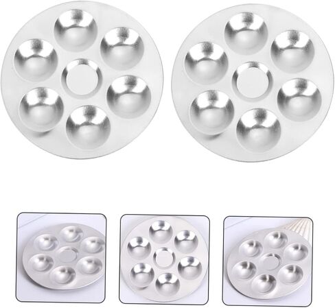 2 PCS الصباغ الصباغ الصباغ الصباغ الصباغية من الفولاذ المقاوم للصدأ لوحات ألوان للطلاب الفنانين والمشاريع الفنية DIY in Saudi Arabia