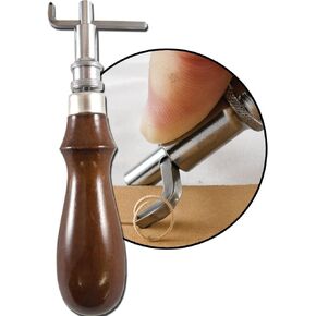 Springfield Leather Company Adjustable Saddlemakers Leather Stitching Groover with a Wooden Handle