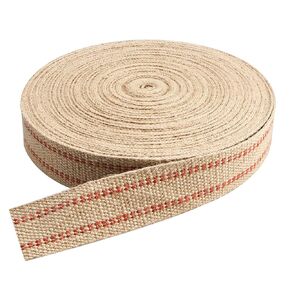 Yaeccc Craft Jute Webbing Tape, 2" x 33Yd,11 lbs Heavy-Duty for Chair Repair, Crafting, Burlap Ribbon, Upholstery, Red