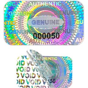 600pcs Gold Tamper Proof Hologram Stickers Warranty Void Seal Security Original Labels with Numbers(1x0.6inch)…