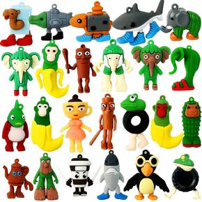 24 PCS Tralalero Tralala Action Figures for Kids - Italian Brainrot Collectible Figurine Set 2 Inch,Tung Tung Sahur Meme Toys Desktop Decor for Fans Gifts