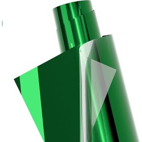 Green HTV, 12" x6ft Metallic HTV, Green Iron on Vinyl, Green Heat Transfer Vinyl Roll Compatible with Cricut All Cutting Machine and Heat Press for DIY Decorations