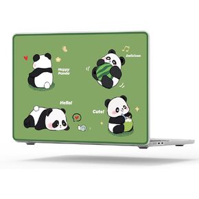Imaginative Patterns Hard Shell Case Cover for MacBook Air M2 13 inch, Clear, Panda's Daily