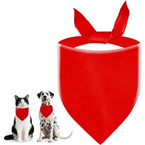 فرقة عصابة باللون الأحمر الفارغ ، DIY Plain Dog Bandana Solid Solid for Dogs Medium Cons in Kuwait