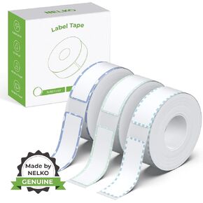 NELKO P21 Genuine Adhesive Pattern with Border Label Paper 14x40mm (0.55inchesx1.57inches) 180 Labels/Roll, 3 Rolls, for Home Office Organization, Gift for Decoration, Compatible with P21 Label Maker