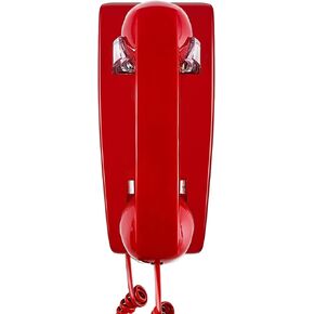 Sangyn 2554 No Dial Wall Phones with Metal Ringer, Emergency Wall Telephone,No AC Power Required Wall Mount Phone, Lobby Phone, Wall Telephone Without Keypad for Kitchen,Home,Hotel, Bar, Garage, Red