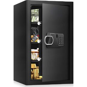4.3 Cuft Large Safes for Home Use Fire and Water Proof, Anti-Theft Digital Security Safe Box With Programmable Keypad & Spare Keys, Home Safes Water and Fireproof for Documents Money Valuables