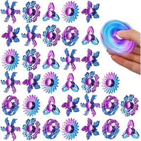Woanger 48 Pcs Fidget Spinner High Speed Hand Spinners for Anxiety ADHD Adults Boys Girls, Anxiety Stress Relief Toys for Focus Party Favor Classroom Prizes(Gradient Color,Cool Style)
