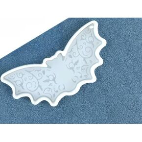 White Halloween Keychain Epoxy Mould DIY Halloween Bat for Key Pendant Silicone Mold Epoxy Resin Molds for DIY Women Pendants Jewelry Craft Supplies Jewelry Casting Supplies Resin Casting Molds