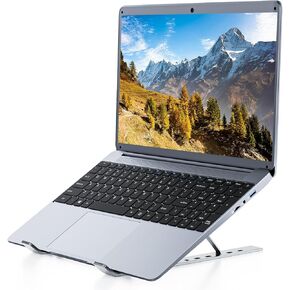 SGIN 6-Level Adjustable Laptop Stand, Aluminum Portable Riser Holder for 10-17 Inch Laptops, Ergonomic Foldable Desk Mount