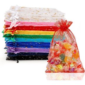 Moon Star Organza Bags 4x6 Small Mesh Bag Drawstring 50 Pcs Mesh Gift Bags Drawstring Pouch Jewelry Pouches Bulk Wedding Favor Bag Gift Pouch for Candy Make up Soaps Birthday Festival Party Supplies in Saudi Arabia