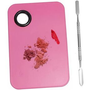 VICASKY 1set Stainless Steel Mixing Tray for Makeup and Nail Art Palette for Professionals Easy to Carry and Store Tool for Makeup Artists and Nail Technicians