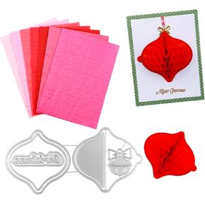9Pcs/Set Honeycomb Paper Pads and Round Cutting Dies Set Whit Magnets Position.for DIY 3D Craft and Pop-Up Cards; 30 Layers 2cm Glue line Crafts Cardmaking Embellishments