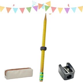 Threaded Pencil, Fidget Pencils, Threaded Pencil Fidget, Twist and Write Weighted Wooden Pencils Fidgets, Ideal for Fidgeting & Concentration (2pcs)