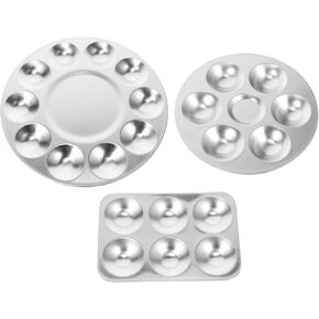 jojofuny 3Pcs Art Painting Tray Washable for DIY Crafts Lightweight Color Mixing Trays for Students and Professionals