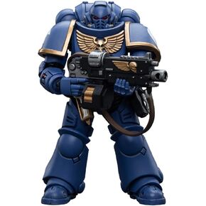 JOYTOY VVUFXQH Warhammer 40k 1/18 Uitramarines Lieutenant Titus 4.7-inch Action Figure Game Model Toy