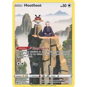 Pokemon – Hoothoot TG12/TG30 – Astral Radiance – Trainer Gallery Full Art – Foil Card