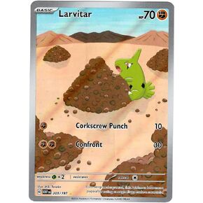 Pokemon - Larvitar 203/197 - Obsidian Flames - Illustration Rare - Holo Foil Full Art