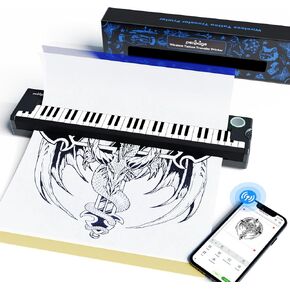 Pino Wireless Tattoo Stencil Printer - Portable Thermal Transfer Machine for Pro & Beginner Tattooists, Compatible with Phone, Pad & PC