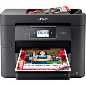 Epson WorkForce Pro WF-3730 All-in-One Wireless Color Printer with Copier, Scanner, Fax and Wi-Fi Direct,Black,10-1/2 x 7-1/2 x 6-1/2 in