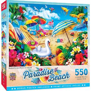 Masterpieces 550 Piece Jigsaw Puzzle For Adults and Family - Oceanside Camping - 18"x24"