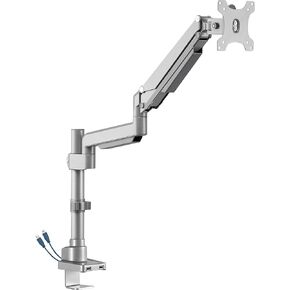 Lorell, LLR99802, Pole Single-Monitor Arm, 1 Each, Gray