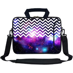 12 Inch Water Resistant Neoprene Laptop Bag with Reinforced Zipper, Strap, Pockets, Fits 11.6" to 12.3" Laptops