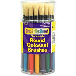 Creativity Street 5168 Colossal Brush, Natural Bristle, Round, 30/Set