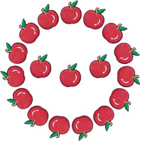 CHGCRAFT 18Pcs Apple Sew on Patches for Clothing Patch Iron On Patches Costume Accessories for Clothes Jackets Jeans Backpacks