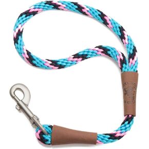 Mendota Pet Traffic Leash - Short Dog Lead - Made in The USA - Black, 1/2 in x 16 in