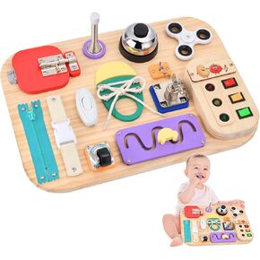 اللوحة Potatomato Montessori مشغول - ألعاب حسية خشبية للألعاب الصغار - ألعاب Board Board للمهارات الحركية الدقيقة - ألعاب تململ تعليمية للصبي والفتاة - هدايا عيد ميلاد