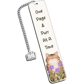 Cat Lover Gifts for Women, Cute Bookmarks for Women Girls, Funny Cat Gifts for Women Friends Coworkers, Christmas Birthday Gifts for Cat Lovers, Bookish Gifts for Book Club, Book Accessories