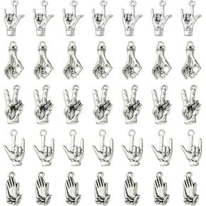 KitBeads 80pcs 8 Styles Tibetan Gymnastic Charms - Antique Silver Sports Sporter Spirit Gymnast for Jewelry Making Bulk