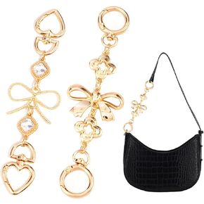 2 PCS Purse Extender Chain Gold, Bag Extender for Women Girls