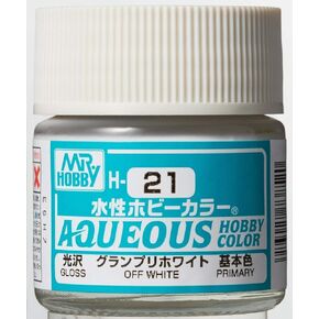 Mr. Hobby Aqueous Color H21 Gloss Off White 10ml Bottle