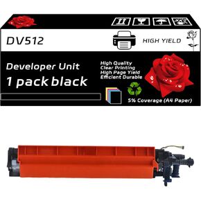 DV512 Developer Unit Compatible for Konica Minolta bizhub 224e 284e 364e 454e 554e C224 C224e C284 Printers, with Chip, High Yield 300000 Pages, Clear Printing (4-Pack BK/C/M/Y)