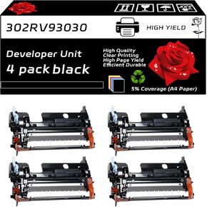 302RV93030 Developer Unit Compatible for Kyocera ECOSYS M2040dn M2540dw M2635dw M2640idw P2040dw P2235dw Printers, with Chip, High Yield 100000 Pages, Clear Printing (2-Pack Black)