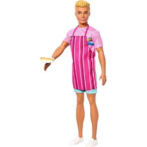 Barbie Mysteries: Beach Detectives Ken Doll Wearing Removeable Signature Outfit with Storytelling Accessories, Including Apron & Snacks